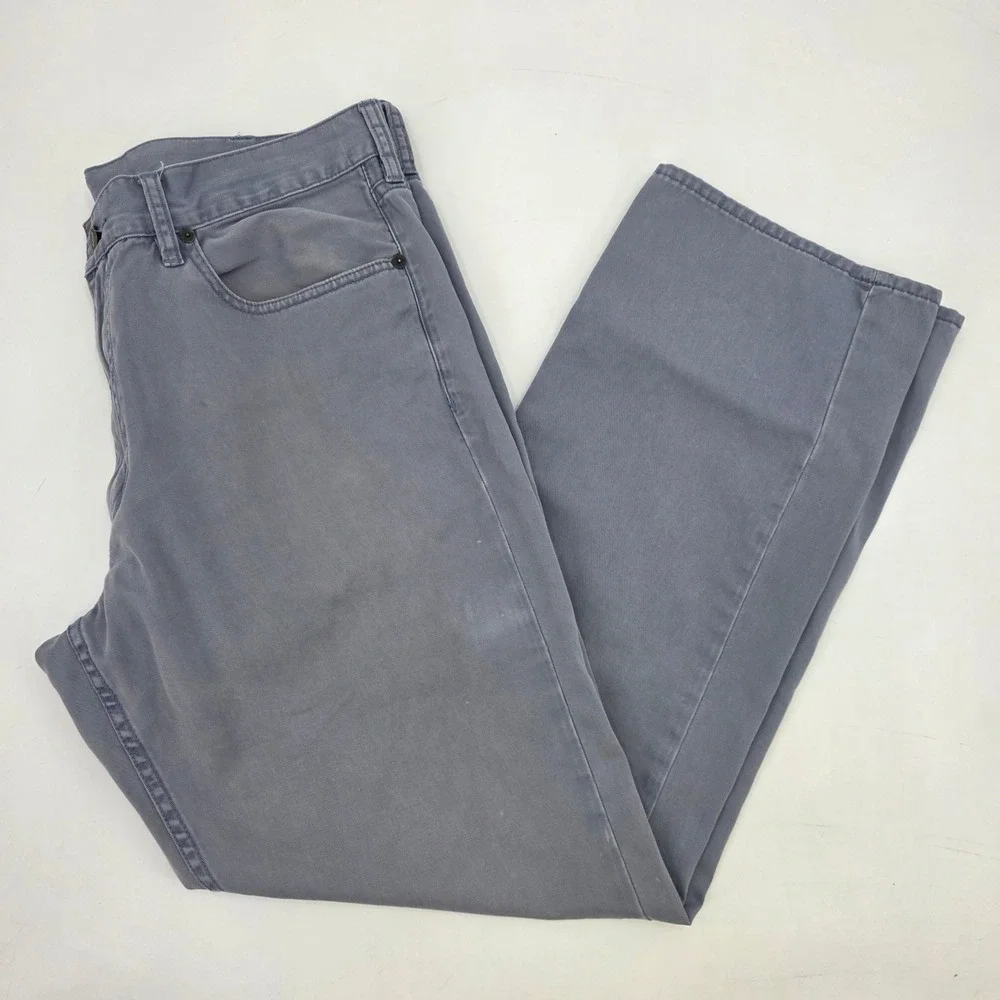 VINTAGE 90S POLO RALPH LAUREN 650 STRAIGHT PANTS MENS 36X30 GRAY COTTON JEANS